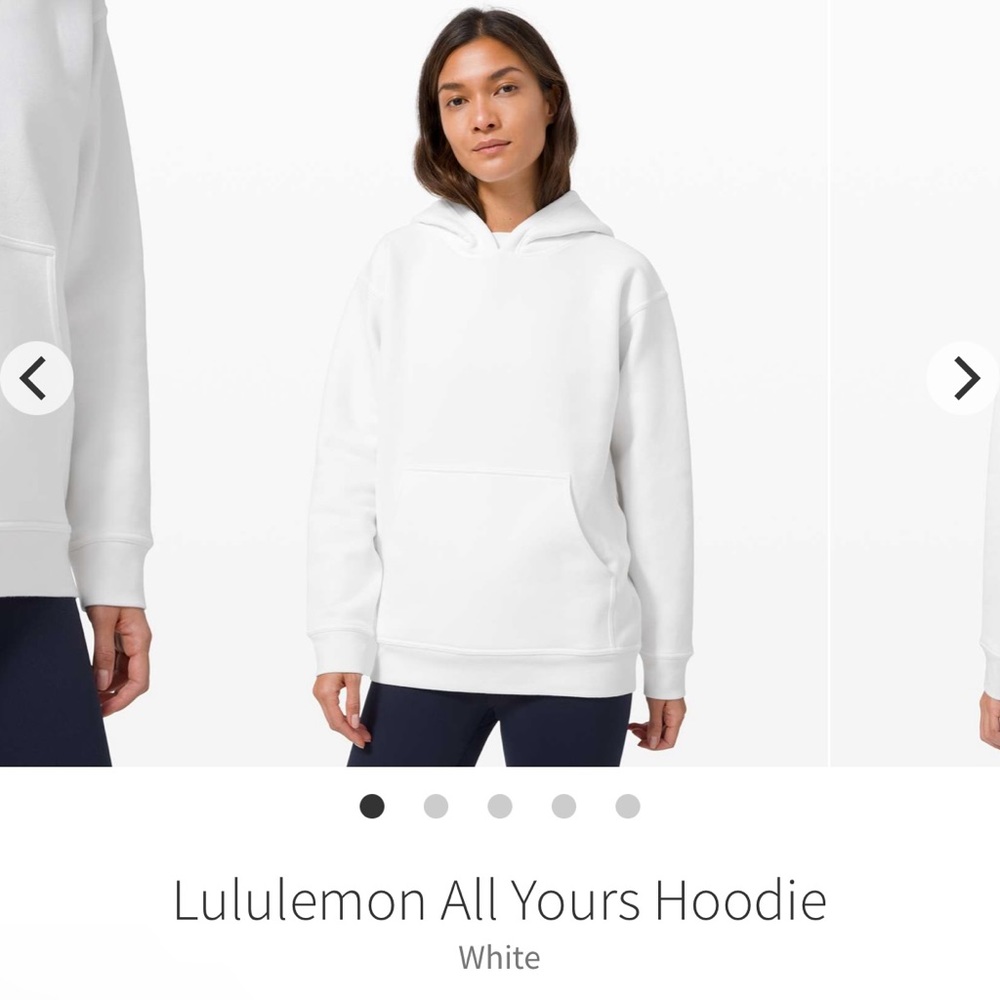 Lululemon All Yours Hoodie Fleece White Size 10